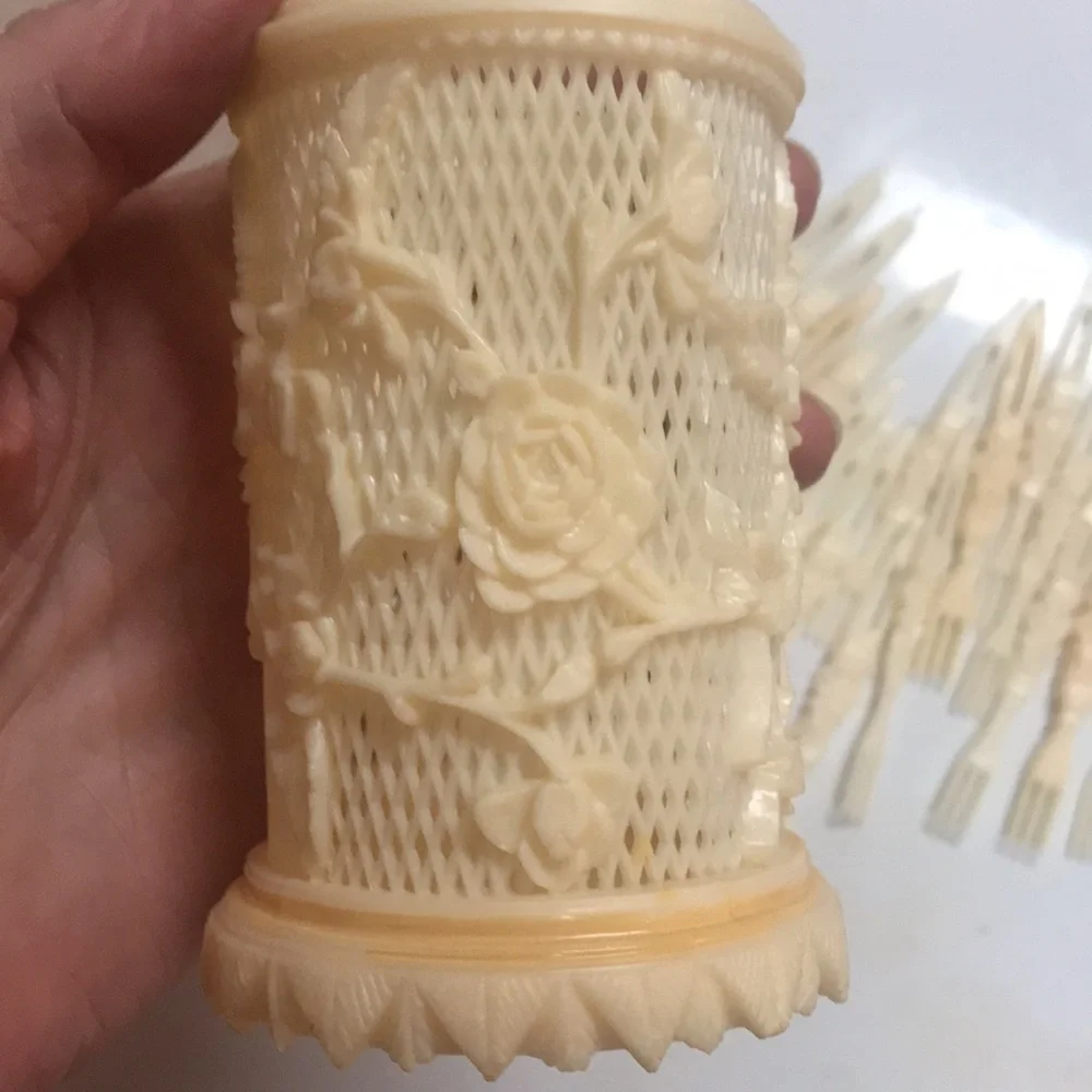 Cocktail Fork Lattice Canister Vintahe